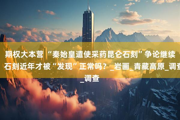期权大本营 “秦始皇遣使采药昆仑石刻”争论继续：石刻近年才被“发现”正常吗？_岩画_青藏高原_调查